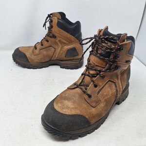 Red Wing 2401 Brown Leather FlexForce 6 Inch Work Boots Waterproof Rugged Sz 10